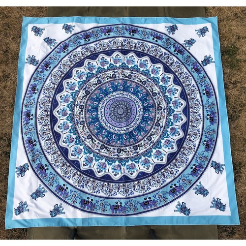 Large square blue white