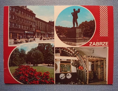 Old postcard hindenburg zabrze - old,