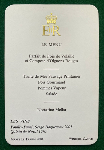 Antique royal french - french, menu