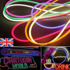 1-5m LED Strip Neon Flex Rope Light Waterproof 12V Flexible Outdoor Lighting