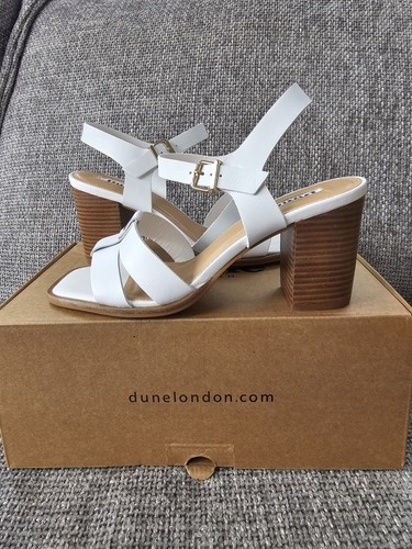 Ladies white leather - leather, dune