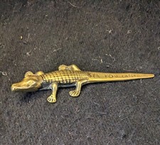 Small Vintage Brass Alligator