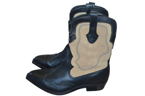 New zara black brown western - new,