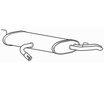 Rear exhaust silencer - silencer, box