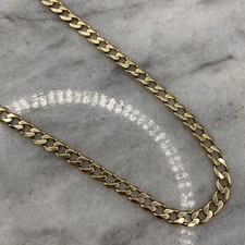 Curb Link Chain Necklace 9ct 375 Yellow Gold  23" Inches
