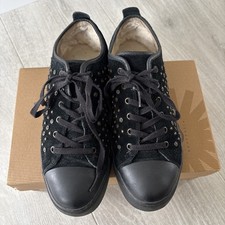 Ladies Ugg Black Evera Studs Sneakers Size 7.5 UK EU 40 With Box