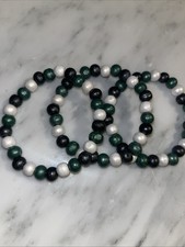 Pearl White, Green And Dark