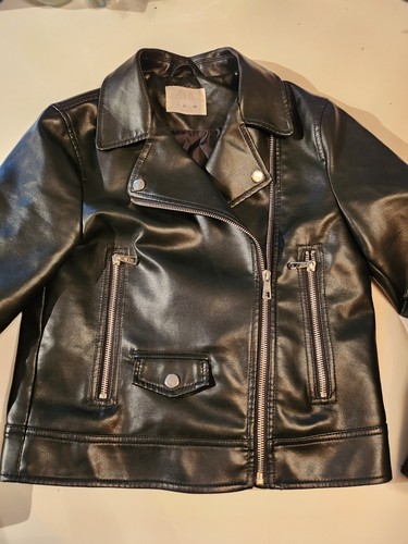 Zara kids black faux leather - kids,