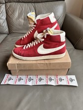 Nike Blazer Hi Suede VNTG UK 10 Trainers Sneakers 2012 Red Foot Locker