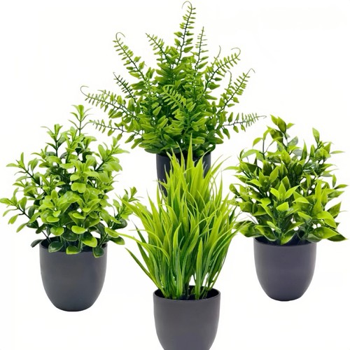 Set artificial plants in - set, 4