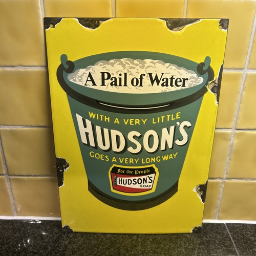 Hudsons soap pail - of, water