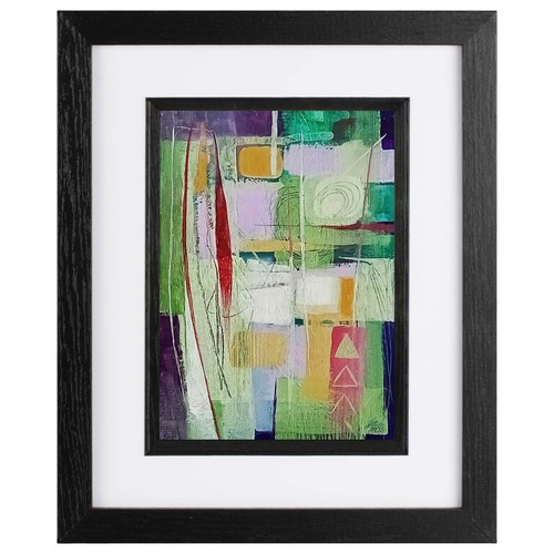 Original green red cubist - original,