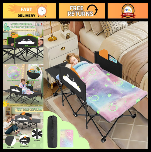 Portable toddler bed with - toddler,