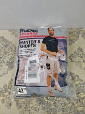 ProDec Advance Painter's Shorts for Men & Women, Stain-Resistant White Work Util