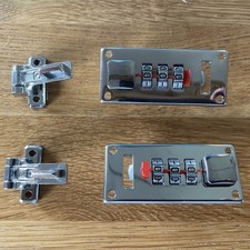 2 Pcs Tool Box Hasp Luggage Combination Lock Briefcase Replacement Lock