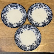 Three x  24cm Blue & White Chatsworth Plates By K & Co Late Mayers See All Pics