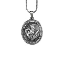 Roman Soldier Necklace Sterling Silver Ancient Warrior Pendant History Gift