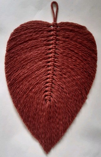Macrame leaf wall hanging - macrame,