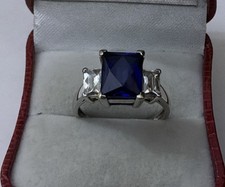 Vtg QVC Diamonique Square Lab