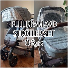Hybrid Pram Stroller Full Set