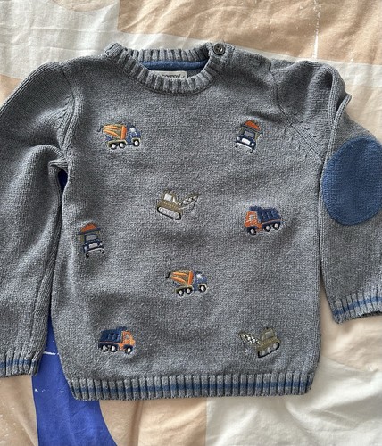 Boys grey jumper top - grey,