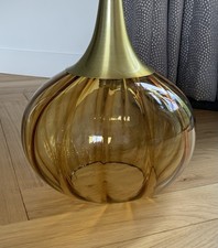 1960s Vintage mid century Ceiling Light With optional Glass Insert