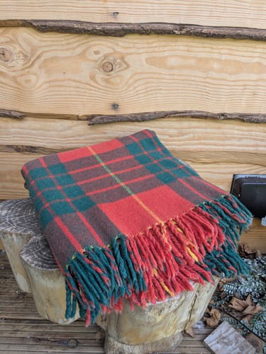 Vintage red check tartan - red,