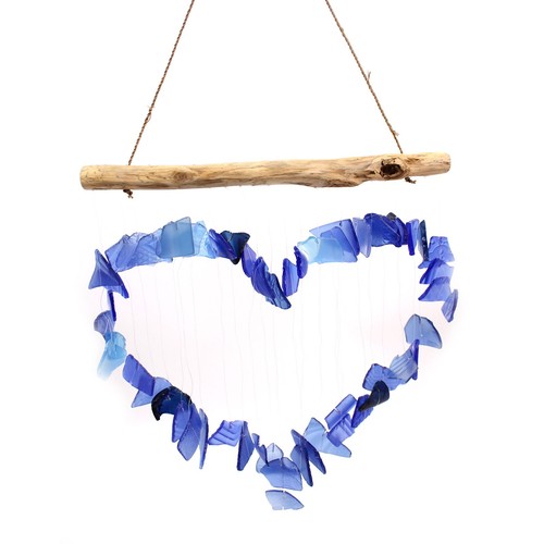 Blue love heart recycled - heart,