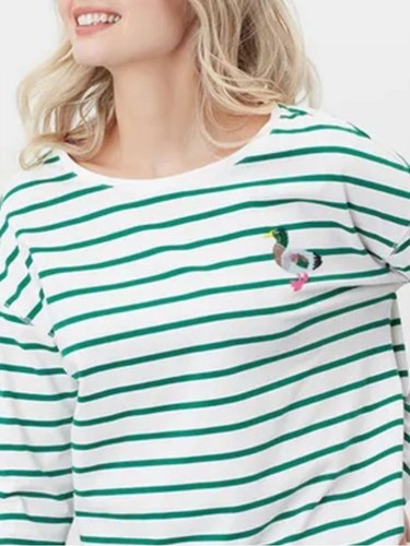 Joules white and - white, stripe