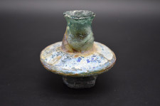 Ancient Roman glass perfume bottle C. 1st - 3rd century AD
