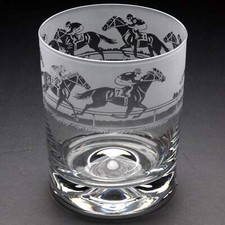 Horse Racing Whiskey Tumbler