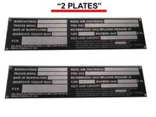 NEW  Blank Aluminum  Plate High Quality Small Horse Float Car Bike Boat Trailer