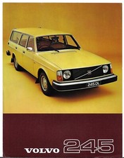 Volvo 245 1976-77 UK Market Single Sheet Sales Brochure DL DLE 240-Series 