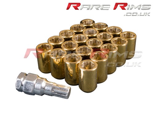 Gold tuner wheel nuts - gold, 20