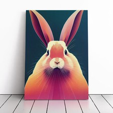 Rabbit Portrait Canvas Wall