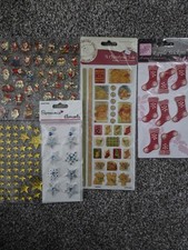 5 unopened Christmas themed sticker sets, Docrafts, Papermania, Anita's,