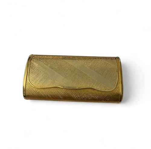 Vintage gold tone metal - vintage, clutch