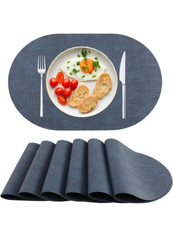 Leather placemats set - of, 6
