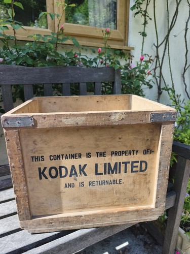 Vintage wooden kodak container - vintage,