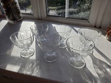 Set of 6 Vintage Cut Glass