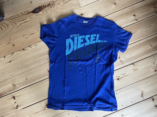 Mens diesel logo shirt - logo, blue
