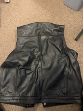 genuine leather gilet mens XL