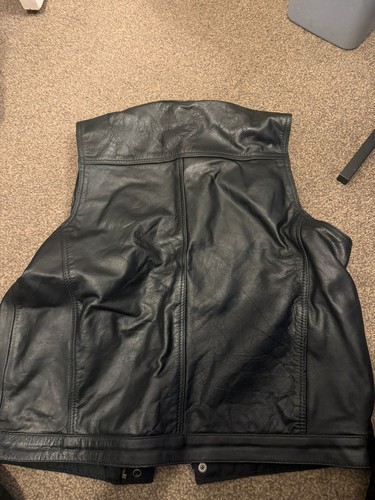 Genuine leather gilet mens - leather, xl
