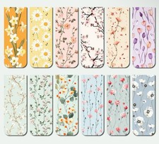 Set Of 4 Beautiful Floral Magnetic Bookmarks Great For Kids And Adults