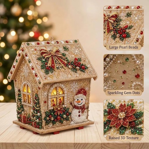Wooden house christmas - 3d,