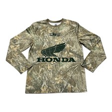 JT Racing x Honda Long Sleeve Shirt Mens Large Mossy Oak Camo Jersey