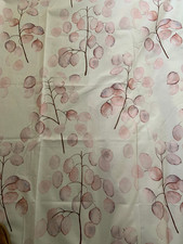 Kaleidescope 'Honesty' eyelet top fully lined curtains, white/pink, 168 x 183cm