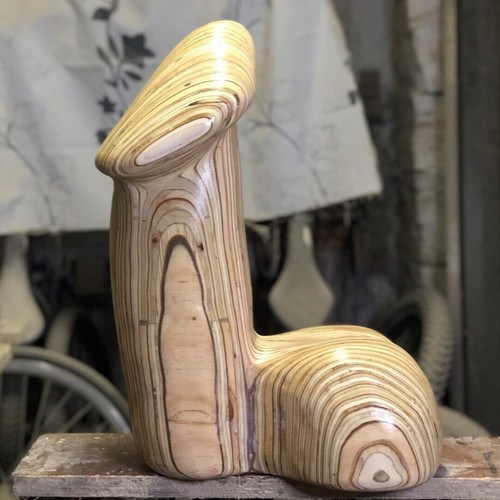 Foot giant wooden penis - foot,