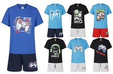 Boys Gamer Short Pyjama Set Kids Gaming Theme PJ Sets Nightwear 9 to 16 Years