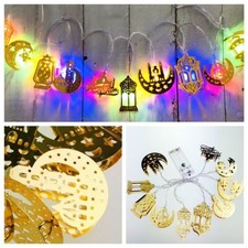 Ramadan Eid Mubarak Multicolour LED Fairy String Light Moon Islam Muslim Decor